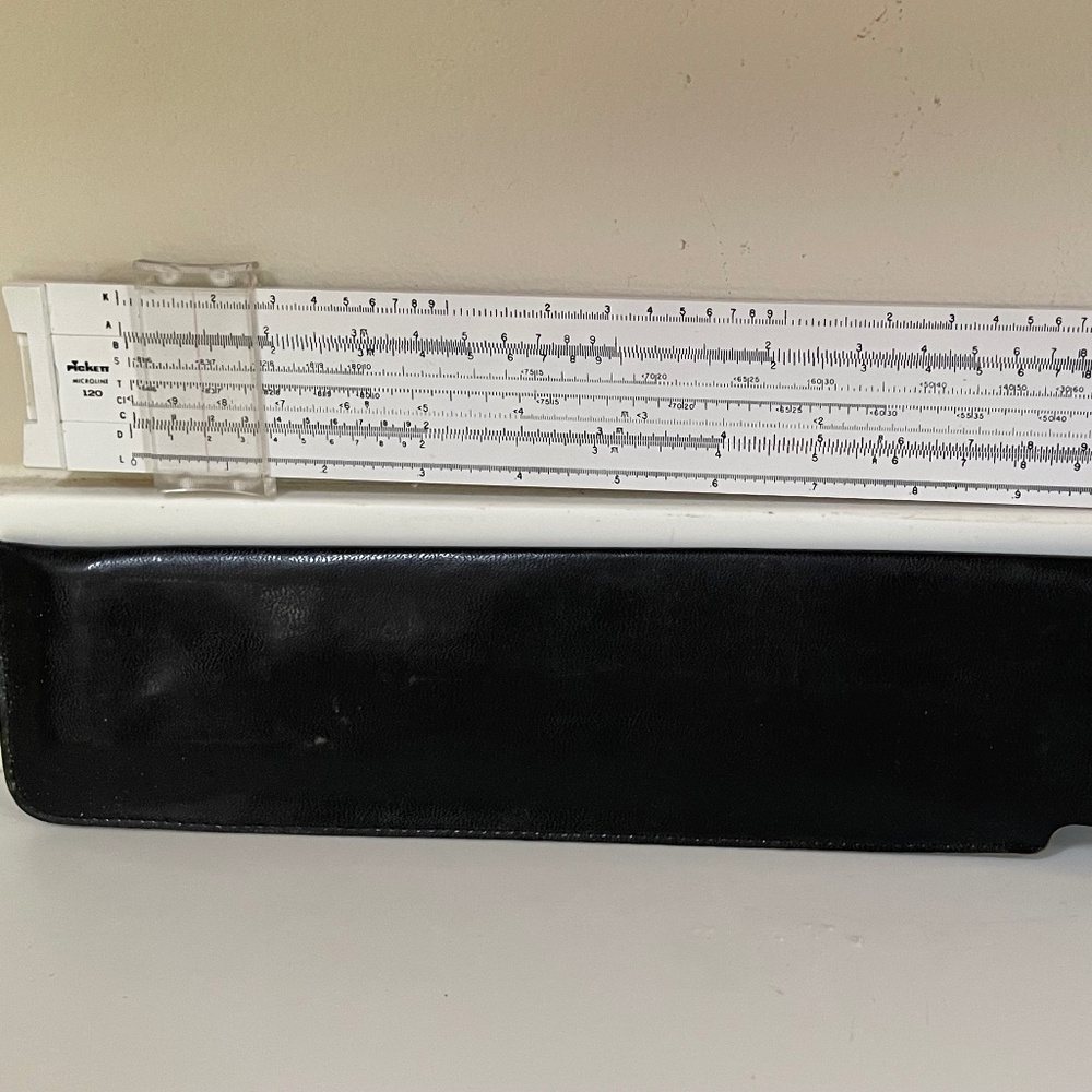 Pickett Microline 120 Engineering Slide Rule with Case